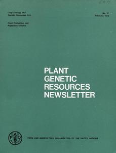 Plant Genetic Resources Newsletter: No. 27, February 1972