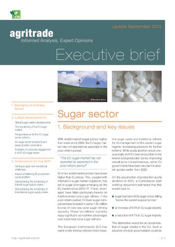 Sugar sector: Agritrade Executive Brief Update 2013