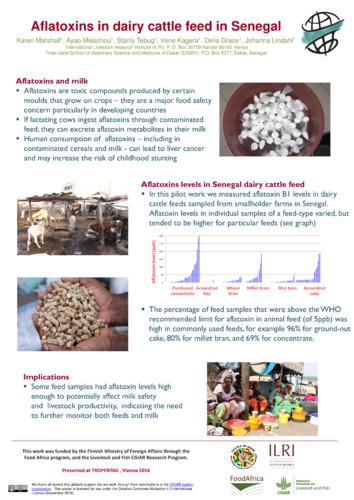 Aflatoxins in dairy cattle feed in Senegal