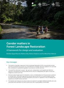 Gender matters in Forest Landscape Restoration: A framework for design and evaluation