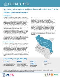 Accelerating institutional and food systems development program: Livestock value chain component