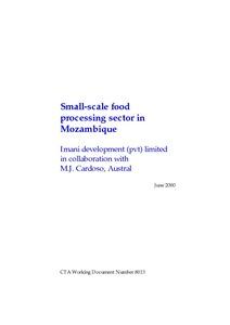 Small-scale food processing sector in Mozambique
