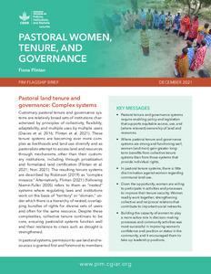 Pastoral women, tenure and governance