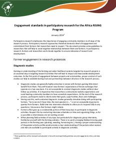 Engagement standards in participatory research for the Africa RISING Program