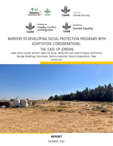 Barriers to developing social protection programs with adaptation considerations: The case of Jordan