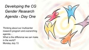 Developing the CGIAR gender research agenda: Meeting slides