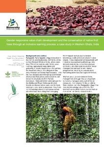 Gender responsive value chain development and the conservation of native fruit trees through an inclusive learning process: a case study in Western Ghats, India
