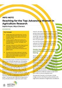 Reaching for the Top: Advancing Women in Agriculture Research