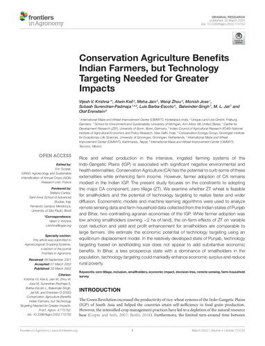 Conservation Agriculture Benefits Indian Farmers, but Technology Targeting Needed for Greater Impacts