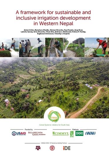 A framework for sustainable and inclusive irrigation development in western Nepal
