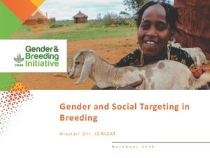 Gender and social targeting in breeding