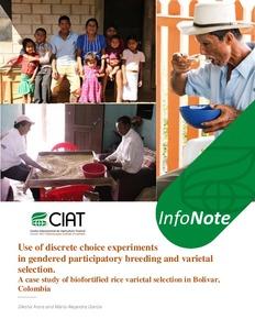 Use of discrete choice experiments in gendered participatory breeding and varietal selection: A case study of biofortified rice varietal selection in Bolivar, Colombia
