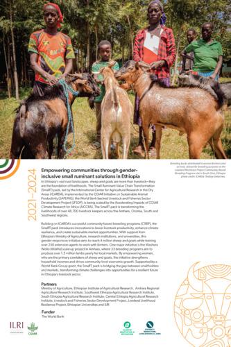 Empowering communities through gender-inclusive small ruminant solutions in Ethiopia, 2021–2024