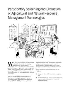 Addressing learning and complexity: Participatory screening and evaluation of agricultural and natural resource management technologies