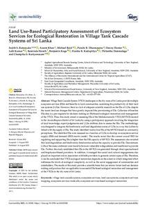 Land use-based participatory assessment of ecosystem services for ecological restoration in village tank cascade systems of Sri Lanka