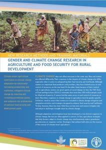 New research and training materials on gender and climate change research in agriculture and food security for rural development