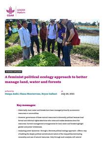 A feminist political ecology approach to better manage land, water and forests
