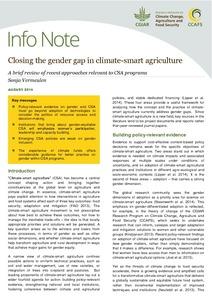 Closing the gender gap in climate-smart agriculture