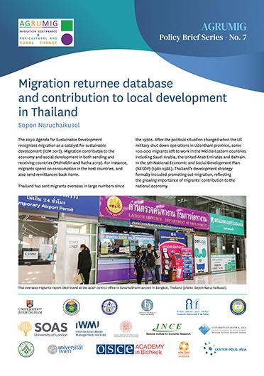 Migration returnee database and contribution to local development in Thailand