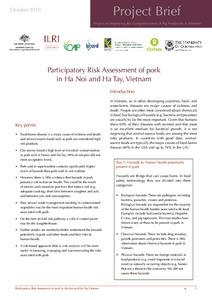 Participatory risk assessment of pork in Ha Noi and Ha Tay, Vietnam
