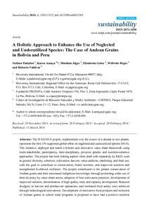 A holistic approach to enhance the use of neglected and underutilized species: the case of Andean grains in Bolivia and Peru