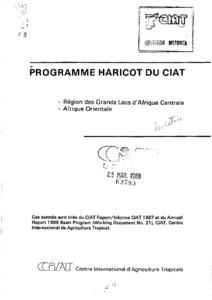 Programme haricot du CIAT