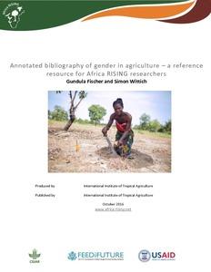 Annotated bibliography of gender in agriculture - A reference resource for Africa RISING researchers