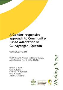 A Gender-responsive approach to Community-Based Adaptation in Guinayangan, Quezon