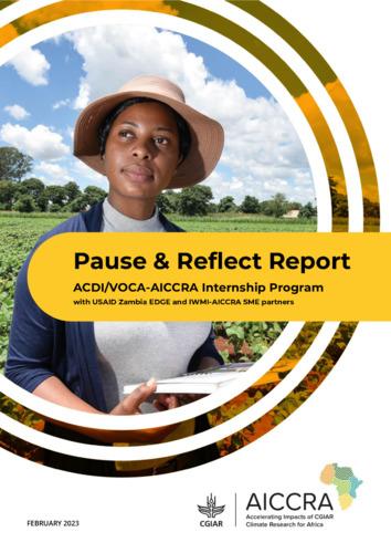 AICCRA Internship Program: Pause and Reflect Report