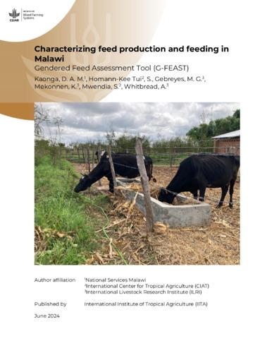 Characterizing feed production and feeding in Malawi: Gendered Feed Assessment Tool (G-FEAST)