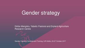 Yabello Pastoral and Dryland Agriculture Research Centre gender strategy