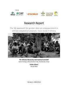 The 5Q approach for gender data on empowerment in climate adaptation projects: Case study in Ghana
