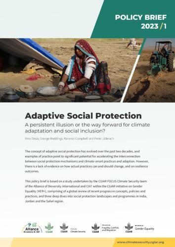 Adaptive social protection: a persistent illusion or the way forward for climate adaptation and social inclusion?