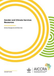 Gender and Climate Services Resources