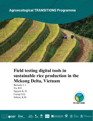 Field testing digital tools insustainable rice production in the Mekong Delta, Vietnam