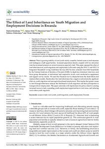 The effect of land inheritance on youth migration and employment decisions in Rwanda