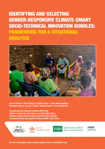 Identifying and selecting gender-responsive climate-smart socio-technical innovation bundles: Framework for a situational analysis
