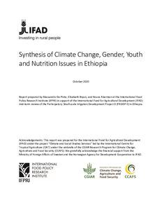 Climate change, gender, youth and nutrition situation analysis - Ethiopia