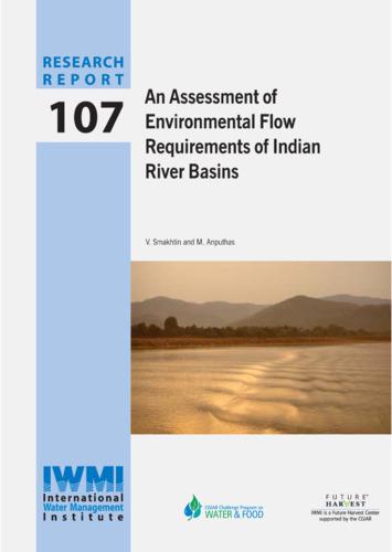 An assessment of environmental flow requirements of Indian river basins