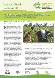 Bio-fertilizer regulation in Kenya: legal frameworks, institutional and capacity limitations