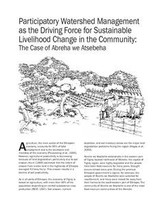 Sustaining landscapes: Participatory watershed management as the driving force for sustainable livelihood change in the community: The case of Abreha we Atsebeha