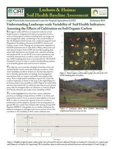 Lushoto and Hoima: Soil health baseline assessment: Understanding landscape-scale variability of soil health indicators: assessing the effects of cultivation on soil organic carbon