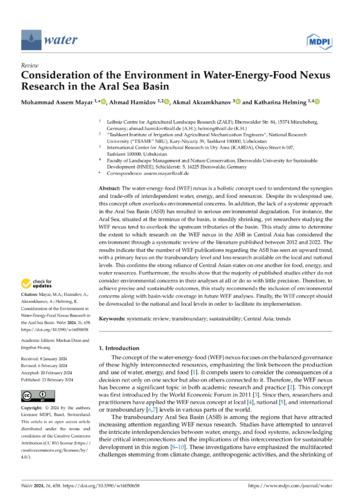 Consideration of the Environment in Water-Energy-Food Nexus Research in the Aral Sea Basin