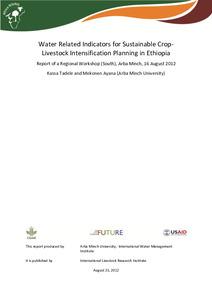 Water related indicators for sustainable crop-livestock intensification planning in Ethiopia: Report of a regional workshop (South), Arba Minch, 16 August 2012