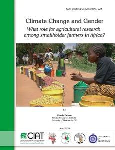 Climate change and gender: what role for agricultural research among smallholder farmers in Africa?