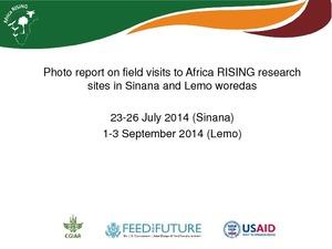 Photo report on field visits to Africa RISING research sites in Sinana and Lemo woredas - 23-26 July 2014 (Sinana) and 1-3 September 2014 (Lemo)