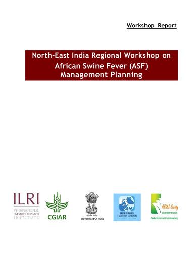 Northeast India regional workshop on African swine fever management planning