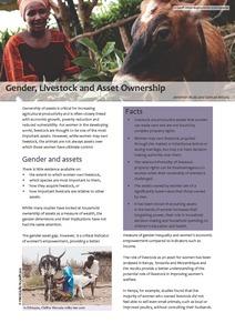 Gender, livestock and asset ownership
