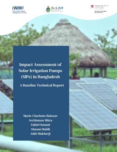 Impact assessment of Solar Irrigation Pumps (SIPs) in Bangladesh: a baseline technical report