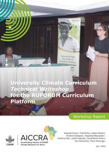 University Climate Curriculum Technical Writeshop for the RUFORUM Curriculum Platform